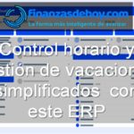 Control horario y gestión de vacaciones simplicados con este ERP