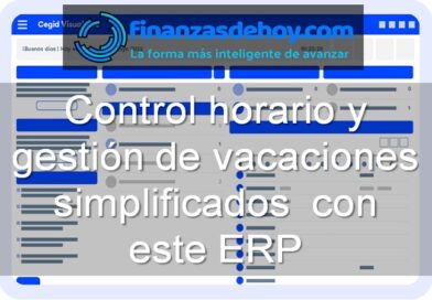 Control horario y gestión de vacaciones simplicados con este ERP